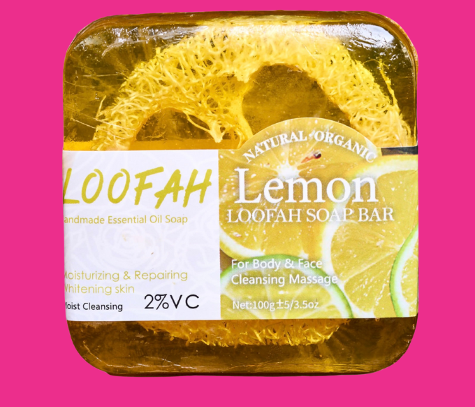 Luxurious Loofah Soap Bar - Lemon