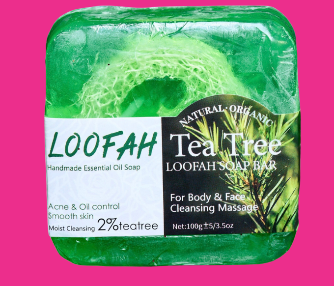 Luxurious Loofah Soap Bar - Tea Tree